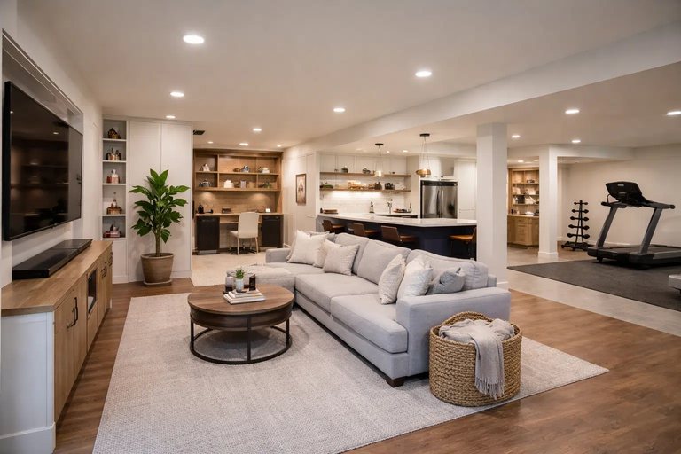 Basement remodel detail by MDR Design-Build-Remodel