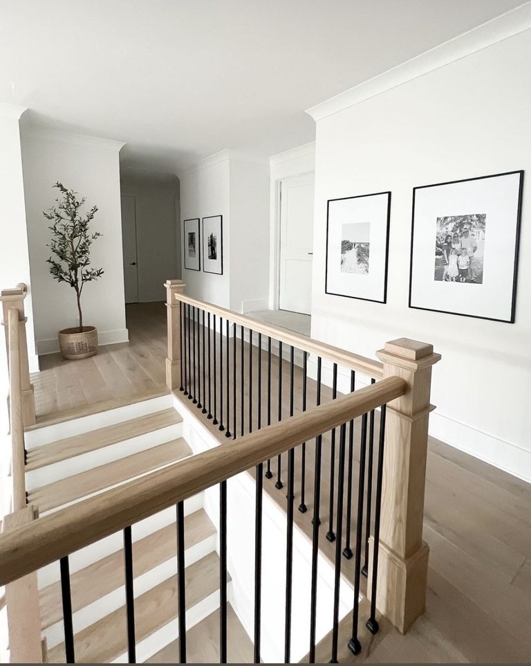 Upstairs landing with wood floors — MDR Design-Build-Remodel